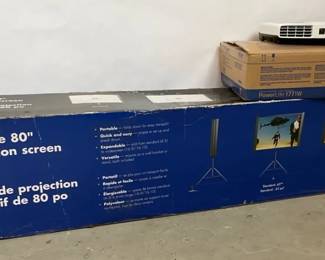 Epson PowerLite Projector 80 Inch Portable Screen
