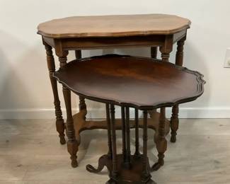 Two Wood Accent Tables