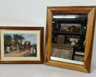 Heywood Hardy The Event of the Day Print Wood Framed Mirror