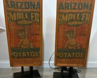 Pair of Arizona Potato Burlap Front Speakers