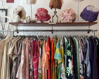 Vintage clothing and hats. 