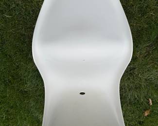 Signed Vitra. white outdoor/indoor chairs (4) 