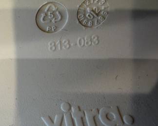 Signed Vitra. white outdoor/indoor chairs (4) 