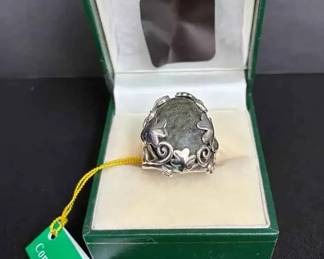 CT148VIrish Sterling Ring With Marble Stone