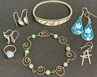 CT153VMexican Silver Bracelet Earrings Plus More