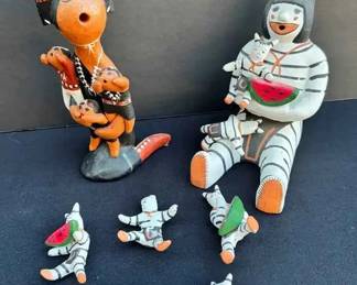 CT102Vintage Cochiti Pueblo Pottery Pablo Quintana  Teresita Ortiz Storytellers