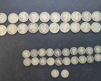CT169Barber Quarters And Dimes