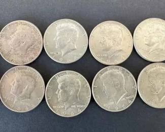 CT161V1964 Kennedy Half Dollar 90 Silver Coins 11 Total