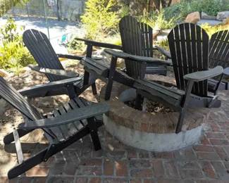 CT131Wood Folding Adirondack Chairs