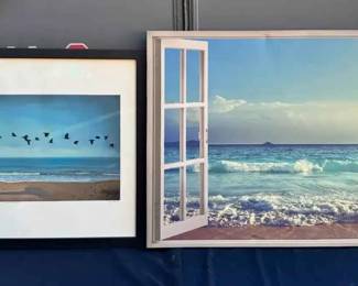 CT113Signed Paul Bond The Releasing Of Sorrows Print  Faux Window Coastal Art Print