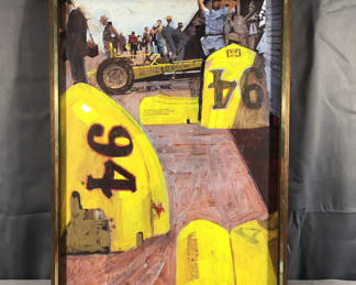 Lot 99: Bernie Fuchs Framed Original Racecar Art