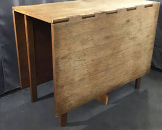 Lot 164: MCM George Nelson Design Oak Gate-Leg Dining Table