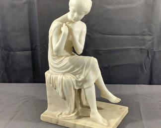 Lot 170: Sándor Járay Antique Alabaster Sculpture