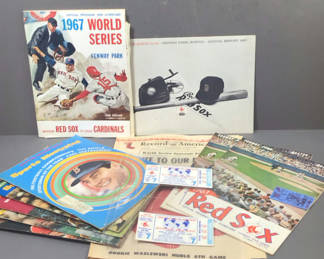 Lot 181: 1967 Red Sox Memorabilia w/ World Series Tickets