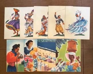 MooreMcCormack Lines Transatlantic Menu Lithograph Lot