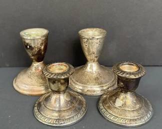 Empress  Duchin Creations Sterling Silver Weighted Candlesticks 616 Grams