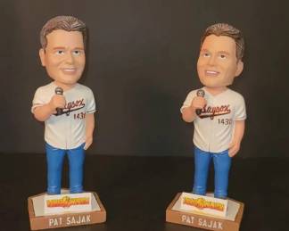 Two Pat Sajak Bobbleheads, WNAV Radio Station w Boxes