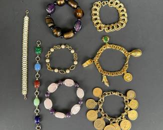 Vintage Bracelet Lot 8 Pieces