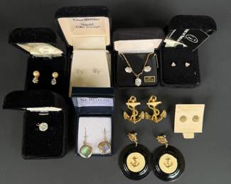 Earrings Lot Jade, Cubic Zirconia  More