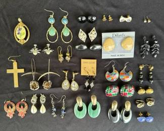 Earrings Lot  Dillards, Trifari  More