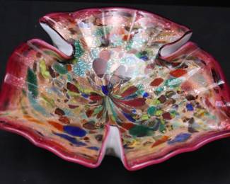 Vintage Murano Glass Tutti Frutti Bowl/Bon Bon Dish Attributed To Dino Martens