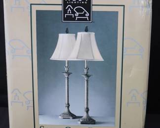 Pair Of Sable Gold Buffet Lamps By Alsy Lighting