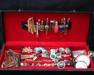 Collection Of Vintage Cufflinks, Tiebars And Tie Tacks Including Swank, Hickok, Hayward