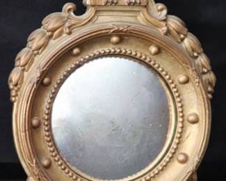 Small Vintage Syroco Federal Style American Eagle Convex Wall Mirror