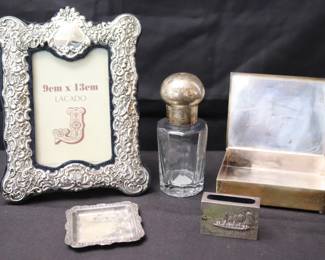 Collection Of Vintage Silver-Plated Vanity Items