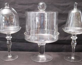 Clear Glass Dessert Display Stands