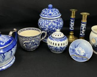 Asian Inspired Blue and White Dishware