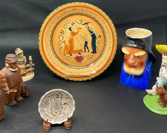 Gobel, Spode and Carved Wood Figures