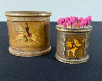 Decorative Leather-Covered Boxes