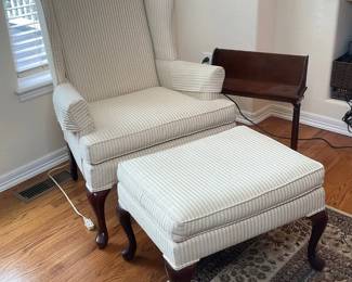 Wingback Chair and Ottoman