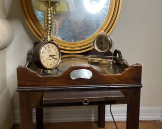 Vintage Table, Lamp and Mirror