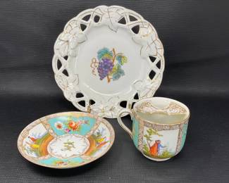 Mustache Cup and Porcelain Treasures