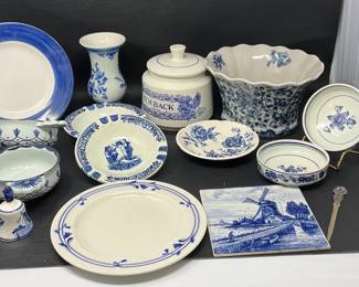 Blue and White Dishware Made in Holland
