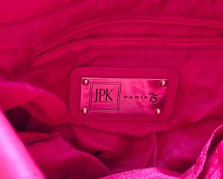 JPK Paris 75 Red Nylon & Leather Studded Tote Handbag with Tassel Charm