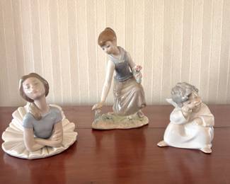 Lladró Porcelain Female Figurines & Angel Figure Collection