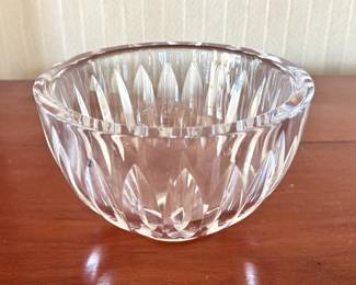 Orrefors Sweden “Legend Leaves” Signed Cut Crystal Bowl