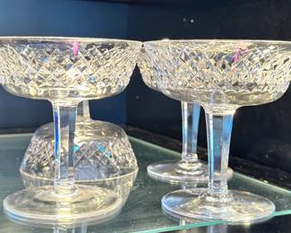 Waterford Crystal Cut Champagne Coupes / Sherbet Glasses