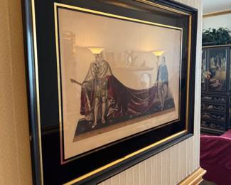 Royal Coronation Portrait of King Edward VII in Black & Gold Frame