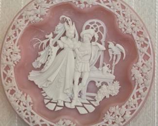 Incolay Studios Stone Cameo Relief Collector Wall Plates