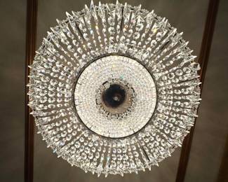 Empire Style Basket Crystal Chandelier with Prism Drops