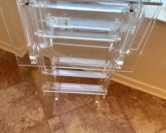 MCM Lucite Folding TV Trays / Tables