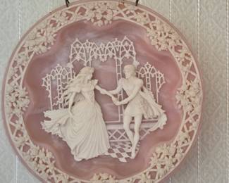Incolay Studios Stone Cameo Relief Collector Wall Plates