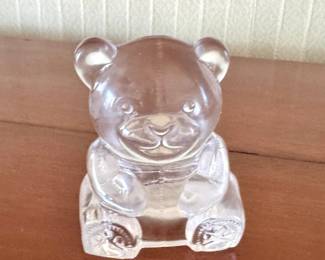 Princess House Crystal Teddy Bear Figurine / Paperweight
