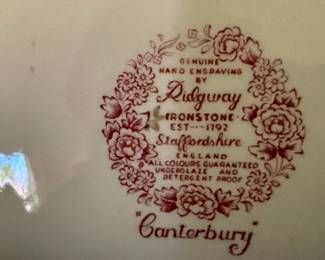 Staffordshire Canterbury Ironstone makers mark
