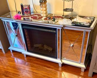 Mirrored fireplace dresser $300