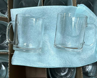 Lot 411: Set of Clear Glass Mugs